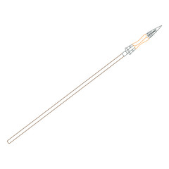 longinos spear is the weapon with which they killed jesus christ according to the christian religion, illustration for web and mobile design.