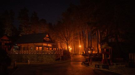 mountaineer house in night 2