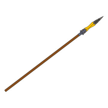 longinos spear is the weapon with which they killed jesus christ according to the christian religion, illustration for web and mobile design.