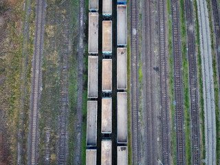 train carts from the sky © Marcin