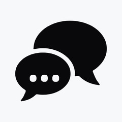 Message single vector icon symbol