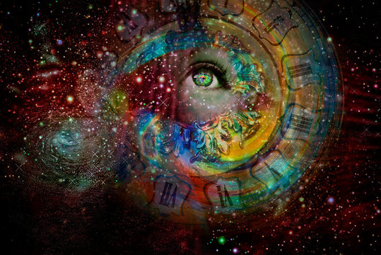 Artistic portrait of the face of the universe
