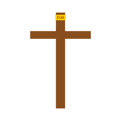 cross of christ, relic of christianity, illustration for web and mobile design.