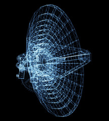 Radio Telescope of luminous lines and dots
