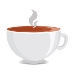 Cup of tea or coffee isolated on a white background