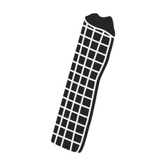 Wafer roll vector icon.black vector icon isolated on white background wafer roll.