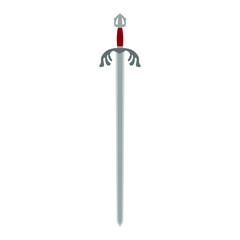 Tizona sword of the spanish warrior of the middle ages cid campeador, illustration for web and mobile design.