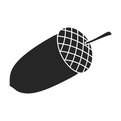 Acorn vector icon.Black vector icon isolated on white background acorn .