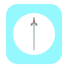 Tizona sword of the spanish warrior of the middle ages cid campeador, illustration for web and mobile design.