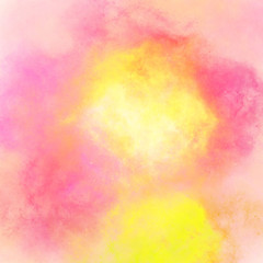 Pink yellow stains of watercolor paint with a gradient. Abstract backdrop wallpaper background, beautiful watercolor texture stains paint