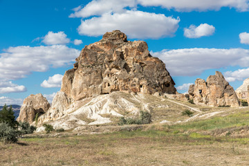 Volcanic tufa formations in Turkey's Cappadocia.