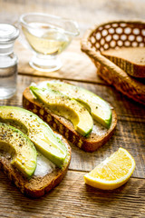 making sandwiches with avocado healthy organic food