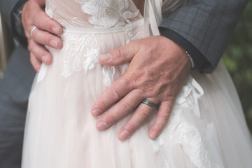 Wedding ceremony in a cruise ship at sea