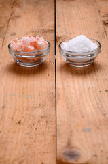 Himalayan pink salt, and sea salt