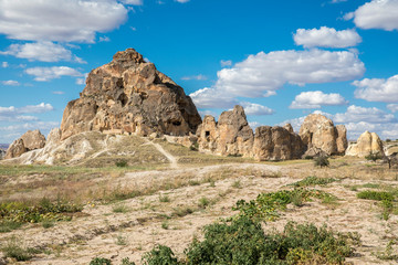 Volcanic tufa formations in Turkey's Cappadocia.
