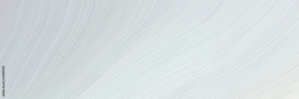 Poster dynamic horizontal banner. modern soft swirl waves background illustration with light gray, silver a