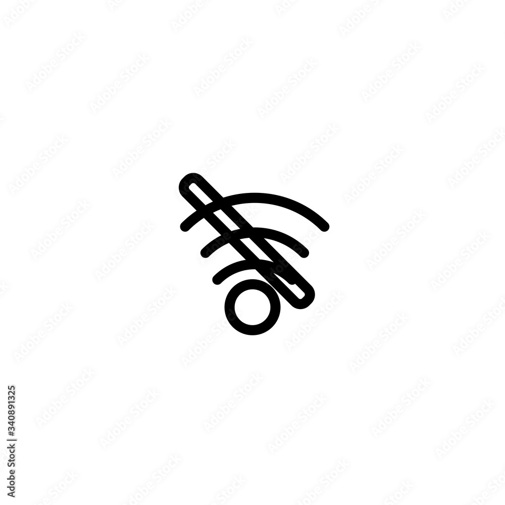 Poster Laptop And Connection Icon Vector Design Template