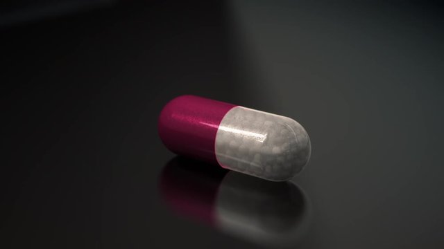 Magic Pill: a pill capsule rolls and spins into focus in the middle of the screen.