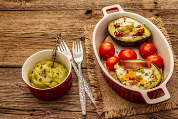 Sunny morning breakfast. Healthy food, ketogenic diet concept