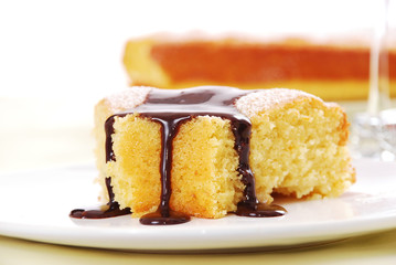 Cake with chocolate