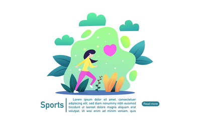 Sports landing page banner template
