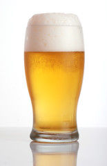 Glass of beer close-up