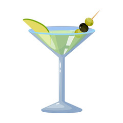 Summer cocktail vector icon.Cartoon vector icon isolated on white background summer cocktail.