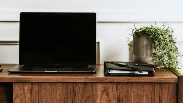 Modern office setup at home