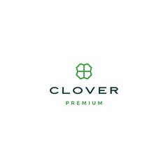 Fototapeta premium clover leaf logo vector icon illustration