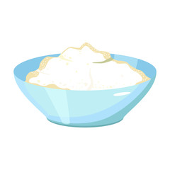 Bowl dough vector icon.Cartoon vector icon isolated on white background bowl dough.