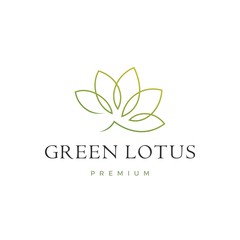 Fototapeta na wymiar lotus leaf logo vector icon illustration