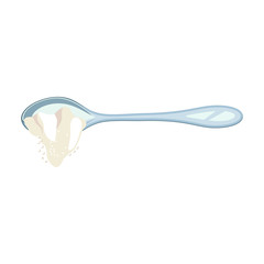 Spoon dough vector icon.Cartoon vector icon isolated on white background spoon dough.