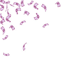 European Union Euro notes falling. Sparse EUR bill