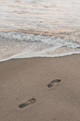 Footprint on the sand