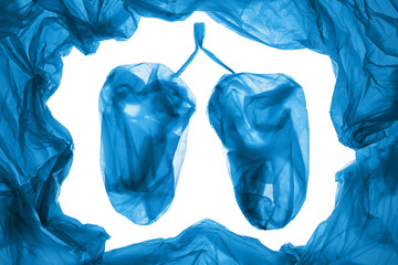 Blue lungs on white background. Cancer awareness concept.acute respiratory infection pneumonia
