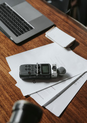 Sound recorder for a podcast