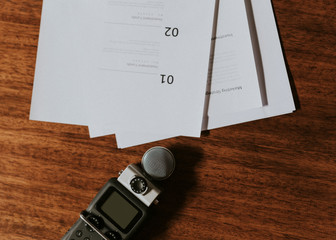 Sound recorder for a podcast