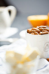 almonds in the cup