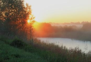 Sunrise over the river