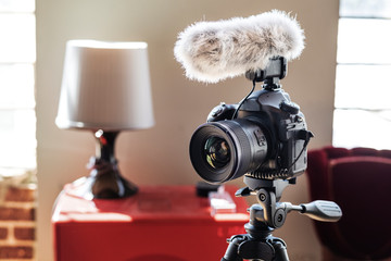 DSLR on a tripod