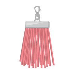 Tassel brush vector icon.Cartoon vector icon isolated on white background tassel brush.