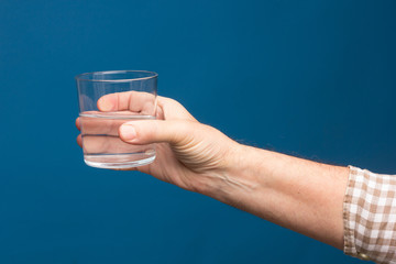 Glass of water in clear glass cup