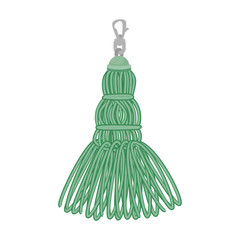 Tassel brush vector icon.Cartoon vector icon isolated on white background tassel brush.
