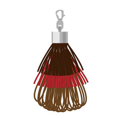 Tassel brush vector icon.Cartoon vector icon isolated on white background tassel brush.
