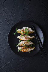 Seafood Dumplings with Sesame and Sauce