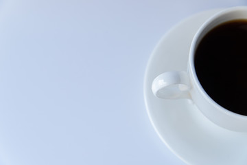 Cup of coffee on white background