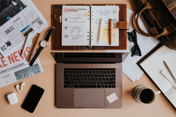 Workspace flatlay