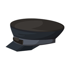 Military cap vector icon.Cartoon vector icon isolated on white background military cap.