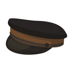 Military cap vector icon.Cartoon vector icon isolated on white background military cap.