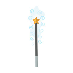 Magic wand vector icon.Cartoon vector icon isolated on white background magic wand.